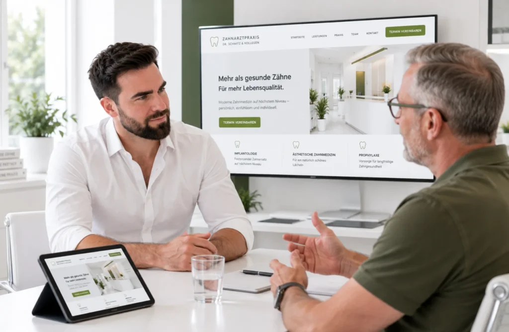 Greennmilo Leistung Oliver Theiß Webdesign Praxiswebsite Düsseldorf für Ärzte und Heilberufe